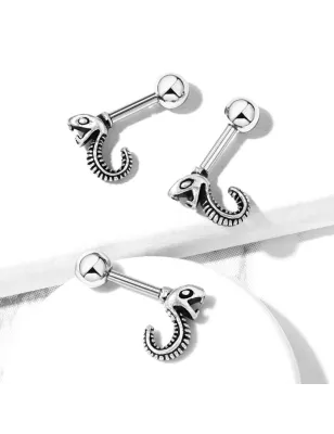 Piercing cartilage hélix serpent siffleur