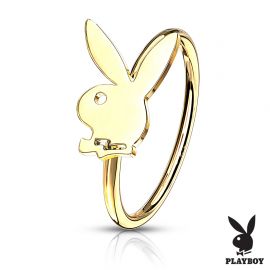 Piercing nez anneau pliable Playboy doré