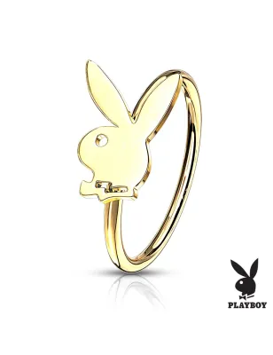 Piercing nez anneau pliable Playboy doré