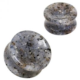 Piercing plug pierre naturelle grass quartz