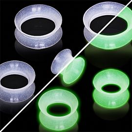 Piercing tunnel silicone glow in the dark