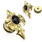 Piercing oreille faux plug croix tribale