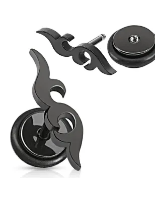 Piercing oreille faux plug motif tribal