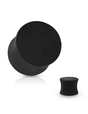 Piercing plug acier noir mat