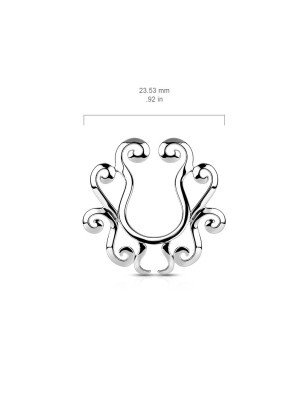 Faux piercing téton floral