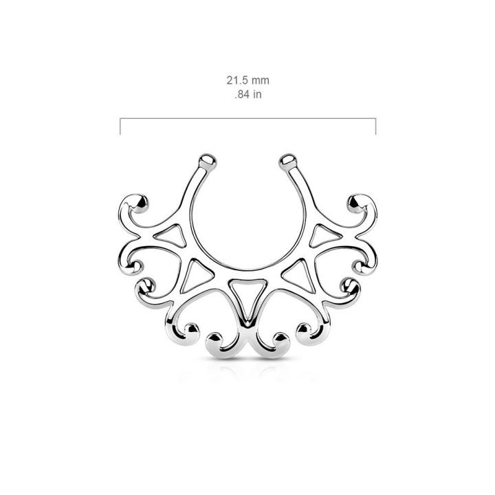 Faux piercing téton coeurs vintage