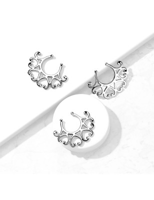 Faux piercing téton coeurs vintage