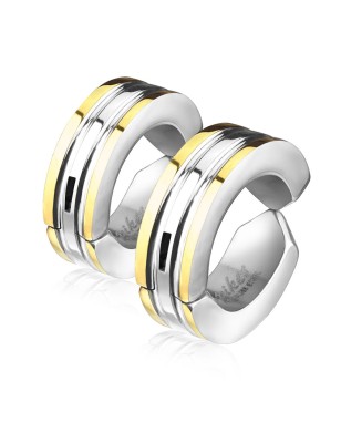 Fausses boucles d'oreilles bords colorés