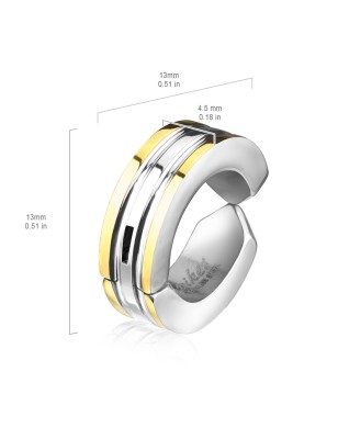 Fausses boucles d'oreilles bords colorés