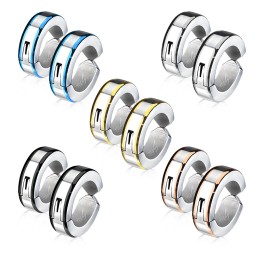 Fausses boucles d'oreilles bordures colorées