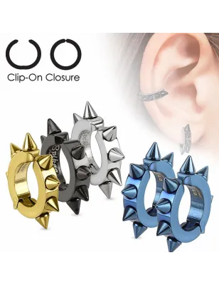 Fausses boucles d'oreilles spikes