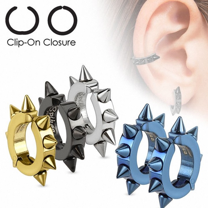 Fausses boucles d'oreilles spikes