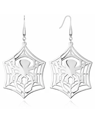 Paire boucles d'oreille toile d'araignée