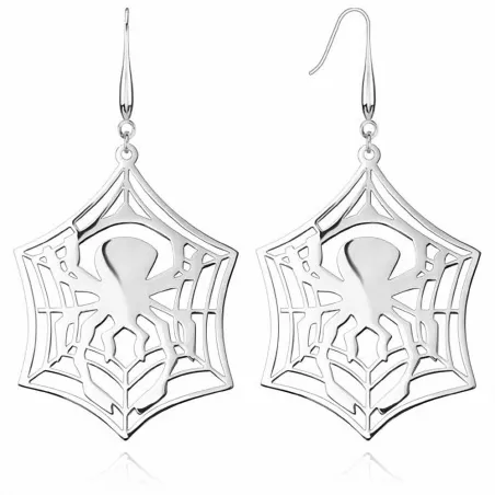 Paire boucles d'oreille toile d'araignée