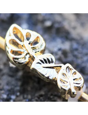 Piercing industriel feuilles doré
