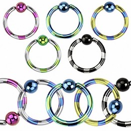 Piercing Anneau Captif Titane Bicolore