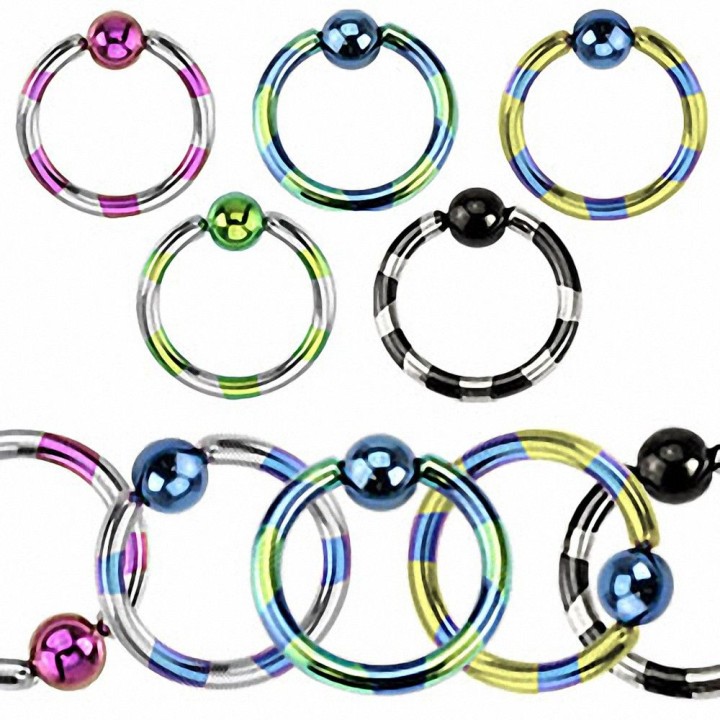Piercing Anneau Captif Titane Bicolore