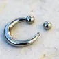 Faux piercing septum acier argenté