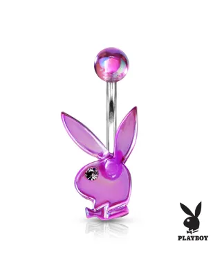 Piercing nombril Playboy effet aurore boréale violet