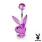 Piercing nombril Playboy effet aurore boréale violet