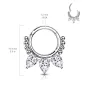 Piercing anneau segment acier chirurgical perles et poires (oreille, septum) Piercing anneau segment acier chirurgical perles et poires (oreille, septum)