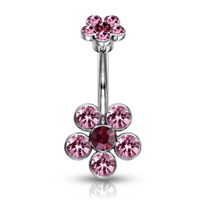 Piercing nombril Double Fleur