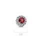Piercing microdermal pierre rouge pavé de strass