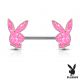 Piercing téton Playboy lapins opalescents rose