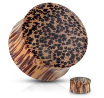 Piercing plug oreille en bois de coco