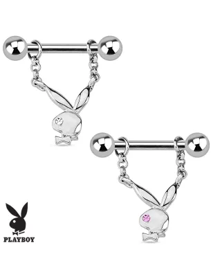 Piercing téton Playboy pendentif lapin