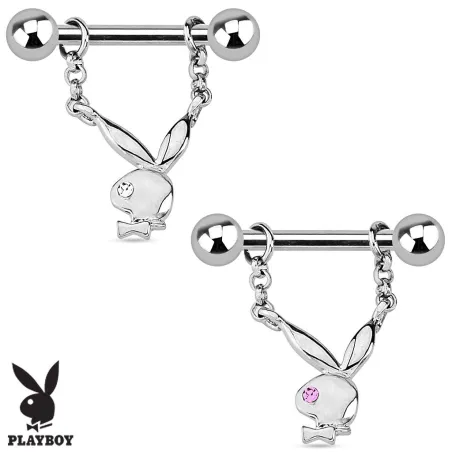 Piercing téton Playboy pendentif lapin