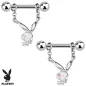 Piercing téton Playboy pendentif lapin