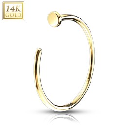 Piercing nez anneau Or jaune 14K