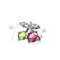 Piercing labret oreille cerise strass Piercing labret oreille cerise strass