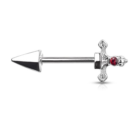Piercing Tétons 14G 2 Pièces – Acier Chirurgical 316L – Bijou Suspendu CZ Coloré – Longueur Barre 14 Mm