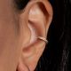 Piercing anneau oreille doré double ligne de strass