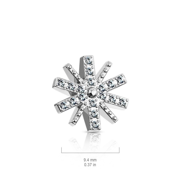 Piercing microdermal flocon de neige
