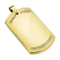 Pendentif homme plaque militaire dorée strass Pendentif homme plaque militaire dorée strass