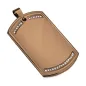 Pendentif homme plaque militaire bronze strass Pendentif homme plaque militaire bronze strass