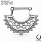 Piercing septum clipsable en acier chirurgical large éventail Piercing septum clipsable en acier chirurgical large éventail