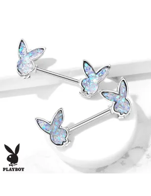 Piercing téton Playboy en acier pierre druze