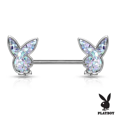 Piercing téton Playboy en acier pierre druze