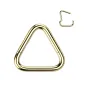 Piercing oreille anneau segment titane doré triangle Piercing oreille anneau segment titane doré triangle