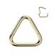 Piercing anneau segment titane doré triangle