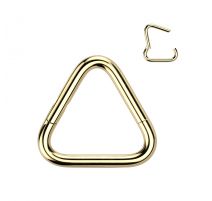 Piercing anneau segment titane doré triangle
