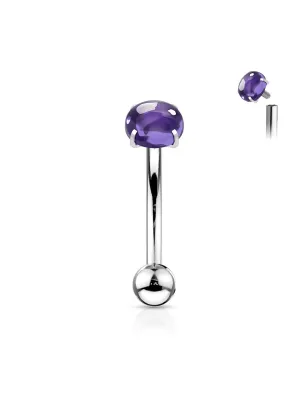 Piercing arcade pierre cabochon violette