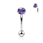 Piercing arcade pierre cabochon violette
