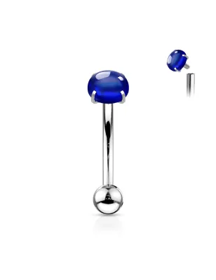 Piercing arcade pierre cabochon bleue
