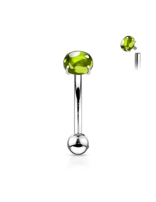 Piercing arcade pierre cabochon verte