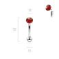 Piercing arcade pierre cabochon rouge
